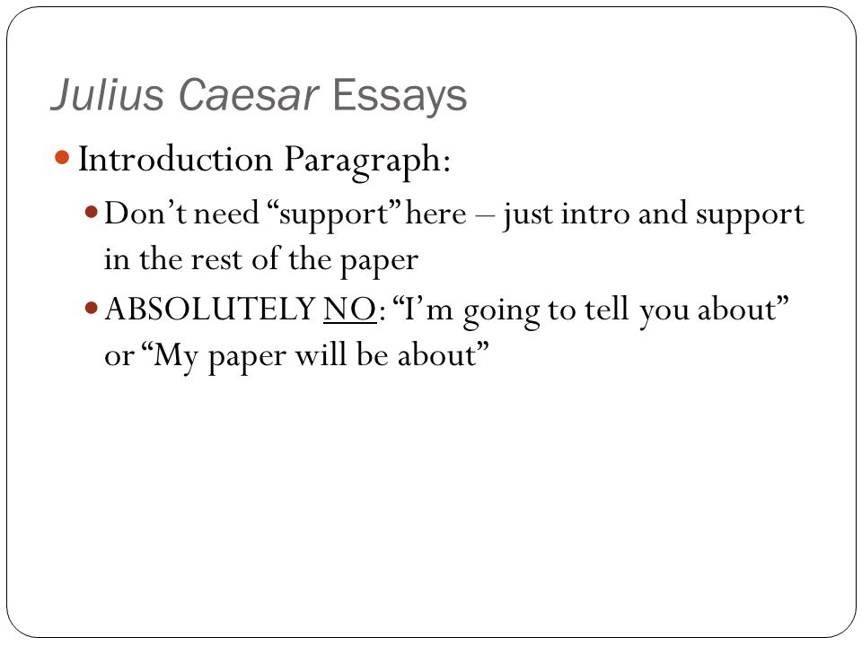 Essay questions about julius caesar